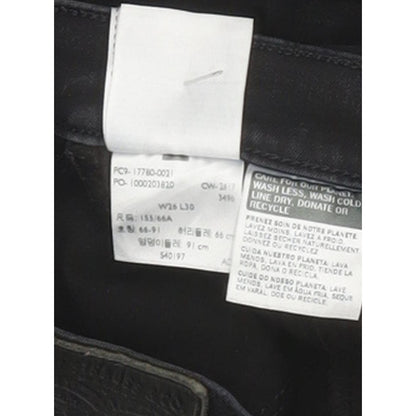 Levi's 710 Super Women Black Skinny Slim Stretch Jeans W26 L30