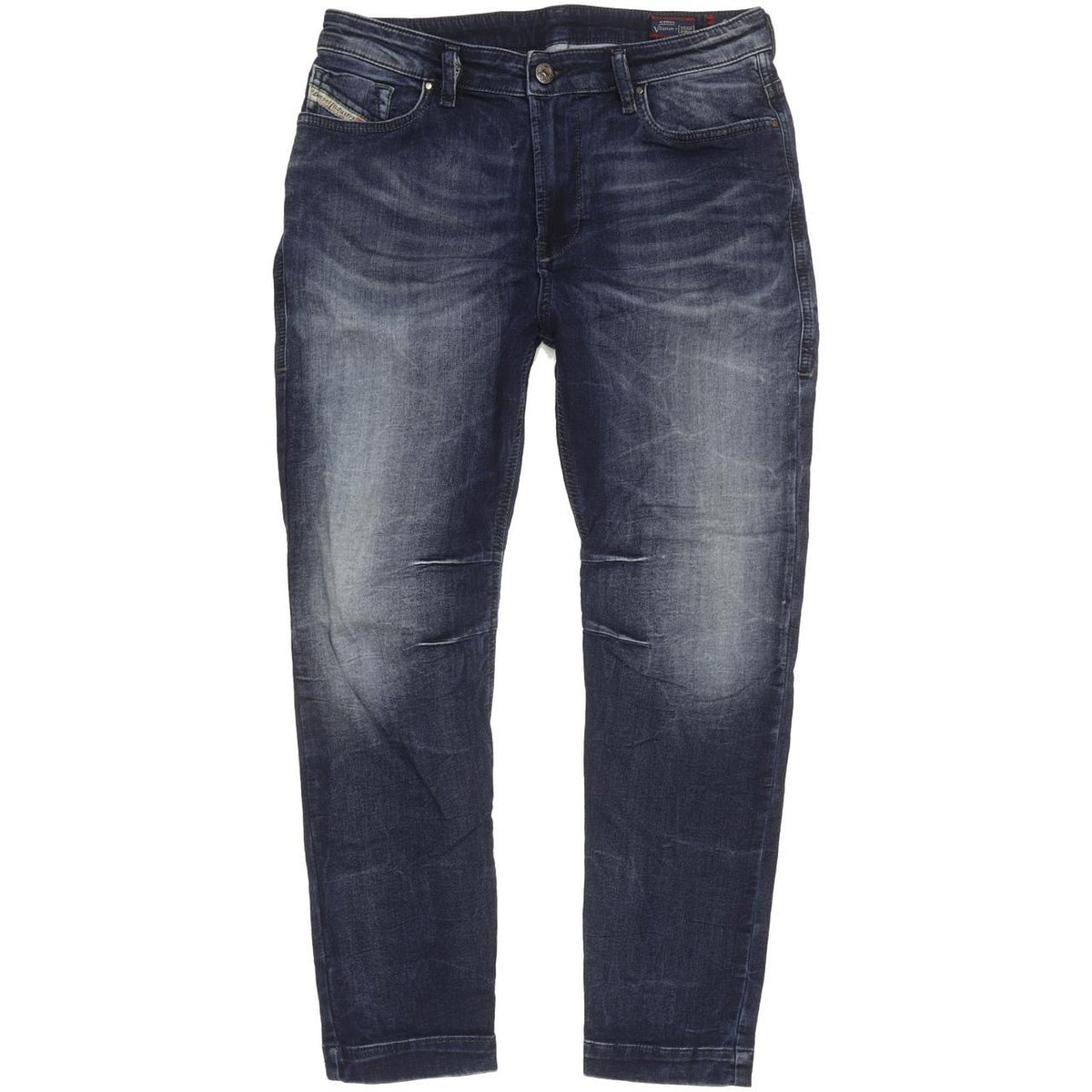 Diesel Eazee Blue Tapered Loose Boyfriend Stretch Jeans High Waisted W28 L28