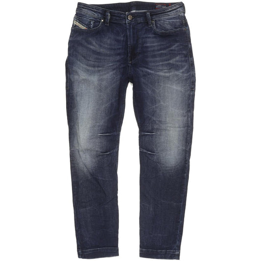 Diesel Eazee Blue Tapered Loose Boyfriend Stretch Jeans High Waisted W28 L28