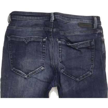 Diesel Eazee Blue Tapered Loose Boyfriend Stretch Jeans High Waisted W28 L28