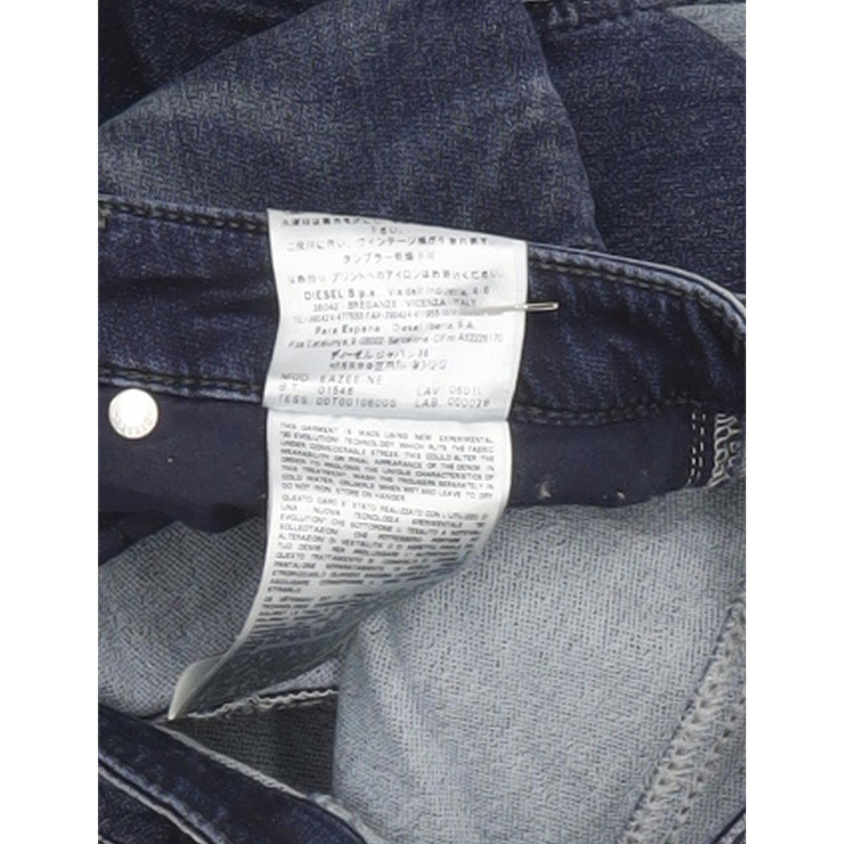 Diesel Eazee Blue Tapered Loose Boyfriend Stretch Jeans High Waisted W28 L28