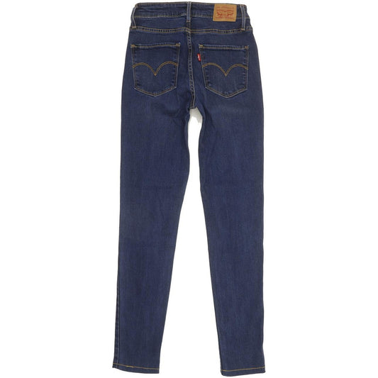 Levi's 721 Women Blue Skinny Slim Stretch Jeans W25 L29
