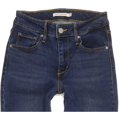 Levi's 721 Women Blue Skinny Slim Stretch Jeans W25 L29