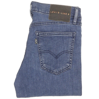 Levi's Line 8 Women Blue Skinny Slim Stretch Jeans W27 L28
