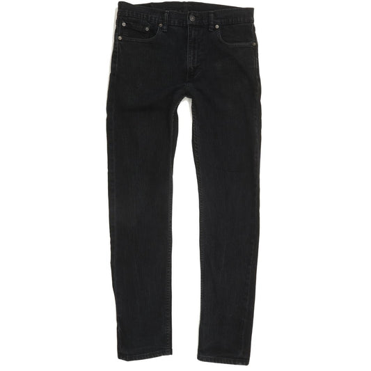 Levi's Men Black Straight Regular Stretch Jeans W32 L31