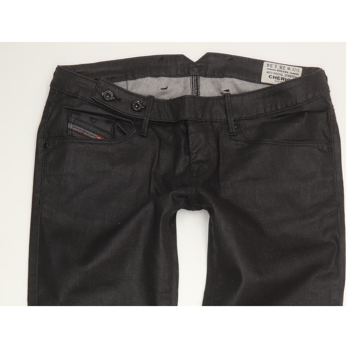 Diesel Cherick 0065Q Women Black Tapered Slim Stretch Jeans W28 L32
