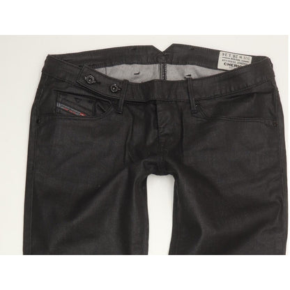 Diesel Cherick 0065Q Women Black Tapered Slim Stretch Jeans W28 L32