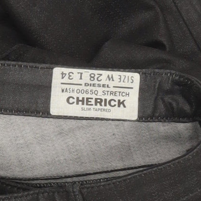 Diesel Cherick 0065Q Women Black Tapered Slim Stretch Jeans W28 L32
