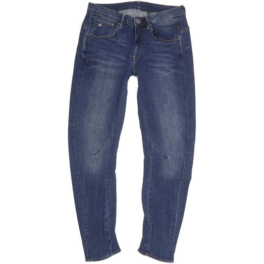 G-Star Arc 3D Low Women Blue Tapered Relaxed Boyfriend Stretch Jeans W26 L32