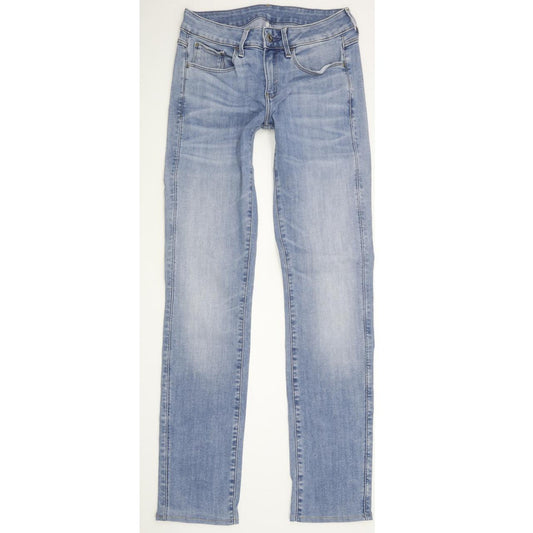 G-Star Women Blue Straight Slim Stretch Jeans W27 L31