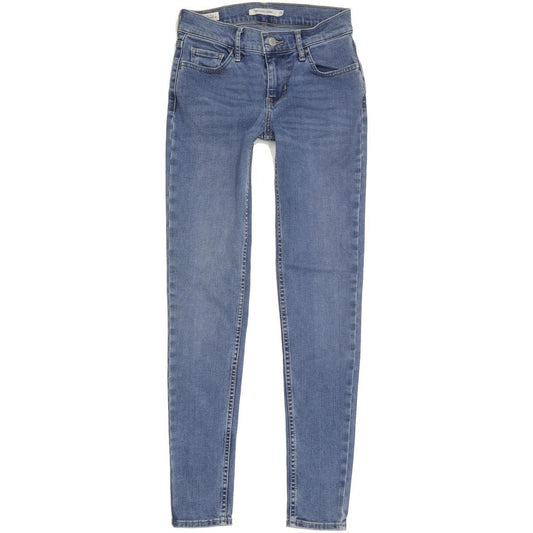 Levi's 710 Super Women Blue Skinny Slim Stretch Jeans W25 L28