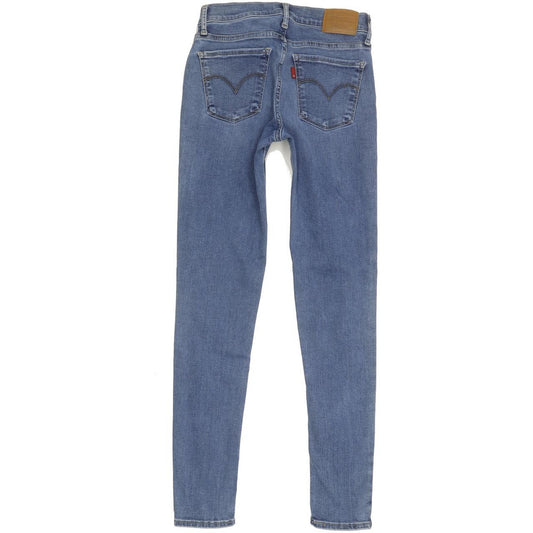 Levi's 710 Super Women Blue Skinny Slim Stretch Jeans W25 L28