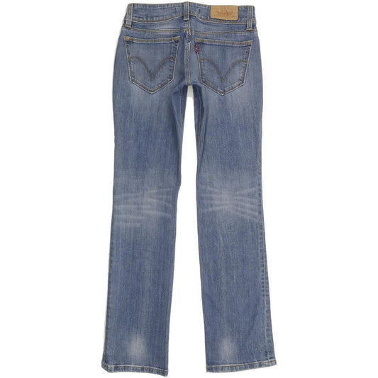 Levi's 470 Women Blue Straight Slim Stretch Jeans W26 L30