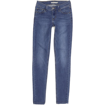 Levi's 710 super Women Blue Skinny Slim Stretch Jeans W25 L28