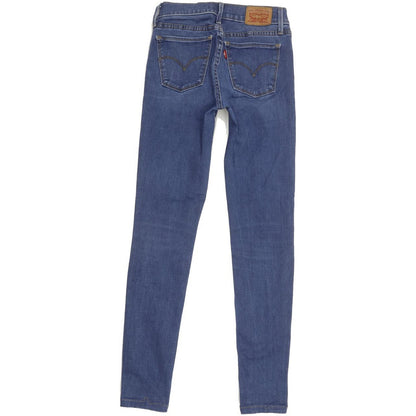 Levi's 710 super Women Blue Skinny Slim Stretch Jeans W25 L28