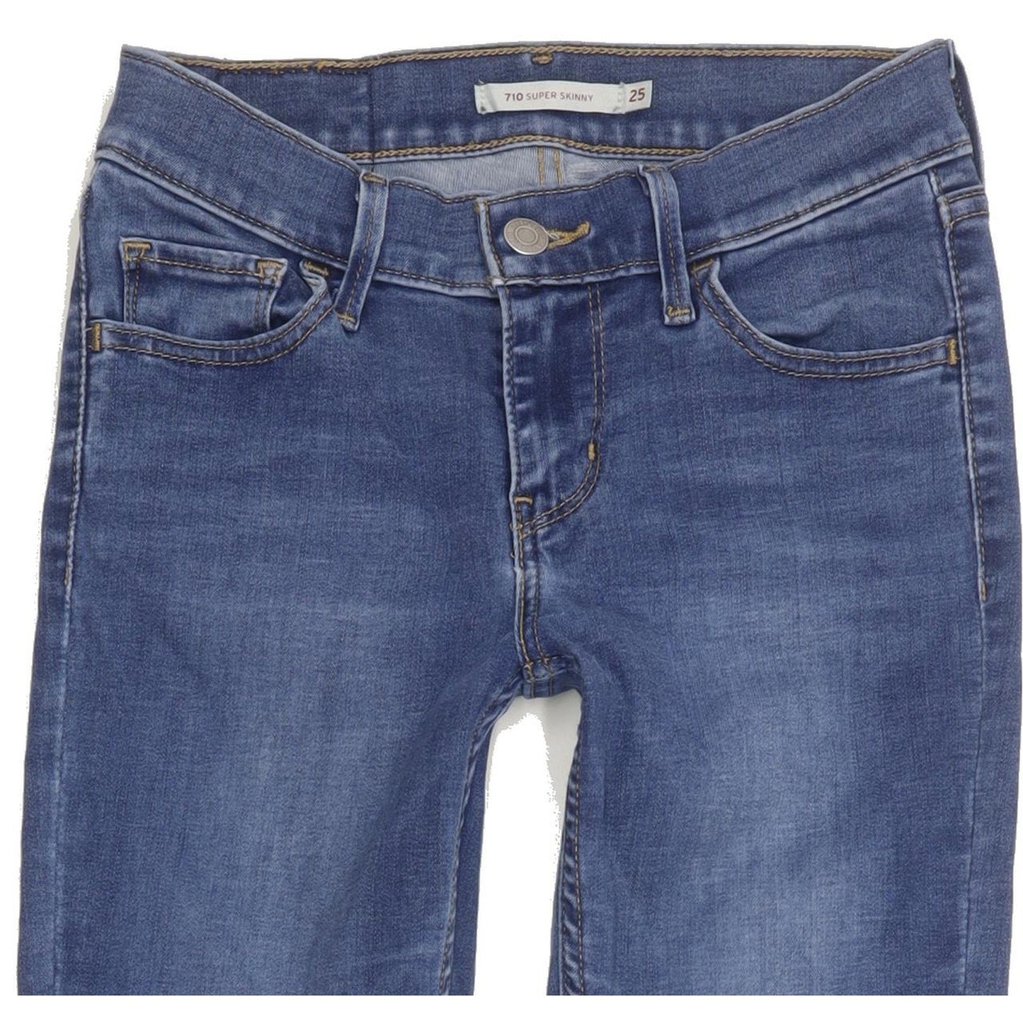 Levi's 710 super Women Blue Skinny Slim Stretch Jeans W25 L28