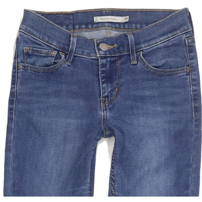 Levi's 710 super Women Blue Skinny Slim Stretch Jeans W25 L28