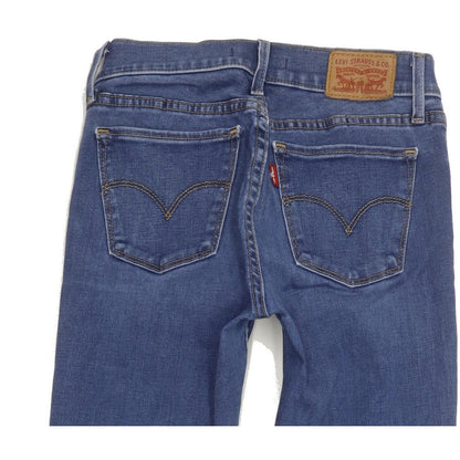 Levi's 710 super Women Blue Skinny Slim Stretch Jeans W25 L28