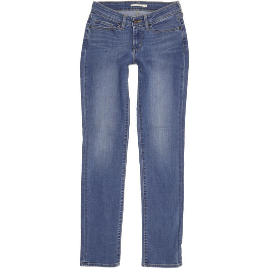 Levi's 712 Women Blue Straight Slim Stretch Jeans W27 L32