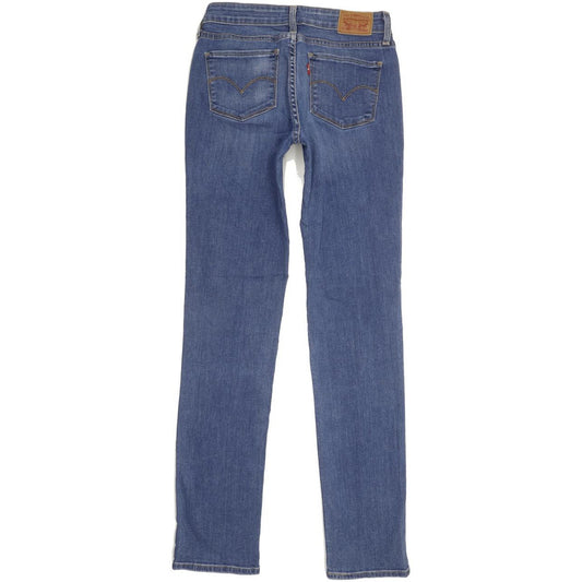 Levi's 712 Women Blue Straight Slim Stretch Jeans W27 L32
