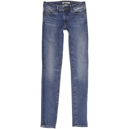 Levi's 711 Women Blue Skinny Slim Stretch Jeans W27 L32