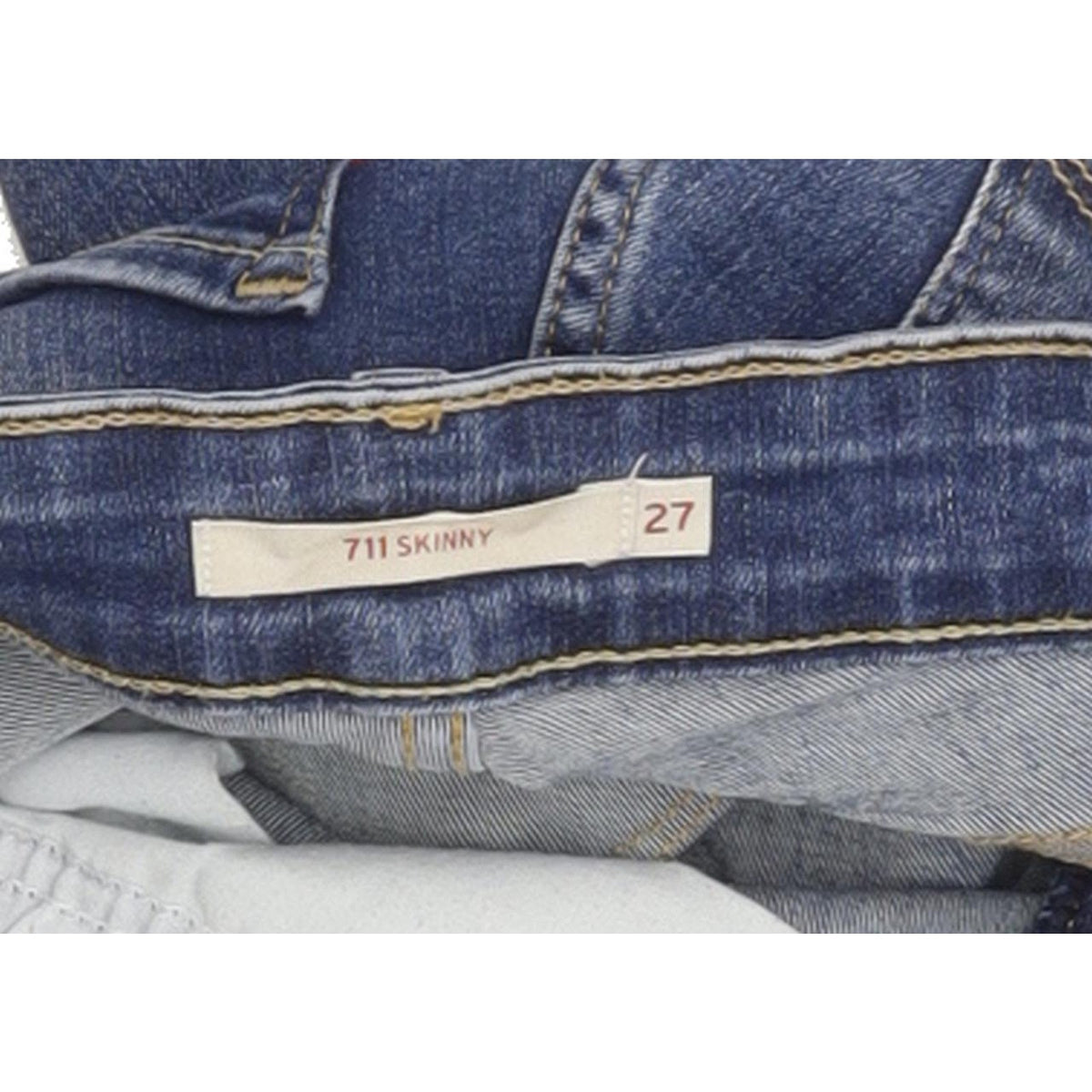 Levi's 711 Women Blue Skinny Slim Stretch Jeans W27 L32