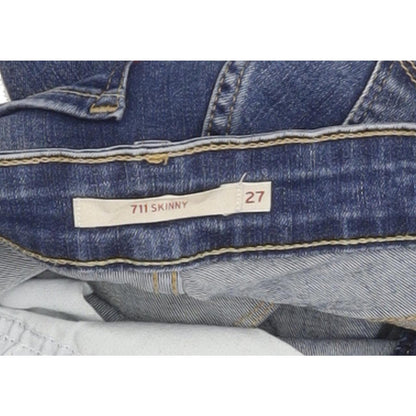 Levi's 711 Women Blue Skinny Slim Stretch Jeans W27 L32