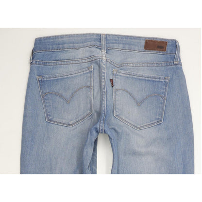 Levi's Demi Curve Women Blue Straight Slim Stretch Jeans W25 L30