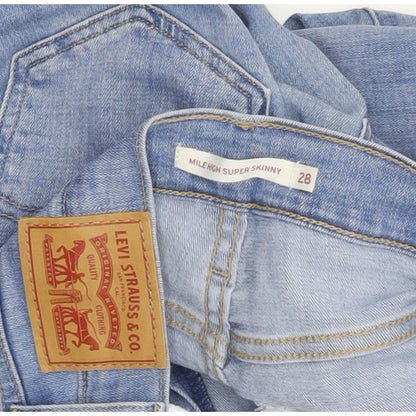 Levi's Mile Blue Skinny Slim Stretch Jeans High Waisted W28 L33