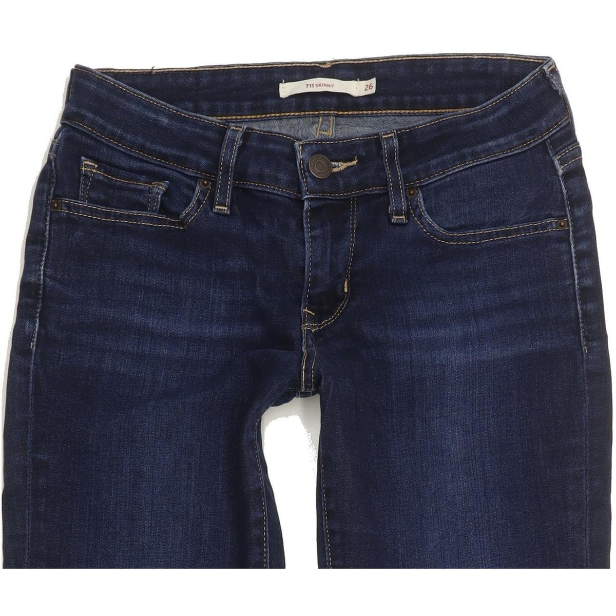 Levi's 711 Women Blue Skinny Slim Stretch Jeans W26 L28