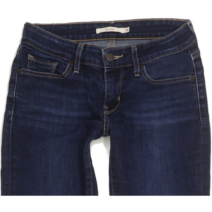 Levi's 711 Women Blue Skinny Slim Stretch Jeans W26 L28