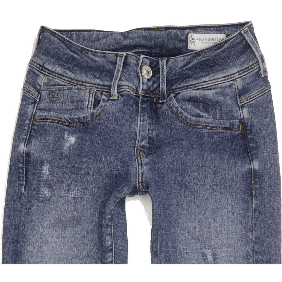 G-Star Lynn D-Mid Women Blue Skinny Slim Stretch Jeans W27 L29