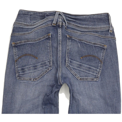 G-Star Lynn D-Mid Women Blue Skinny Slim Stretch Jeans W27 L29