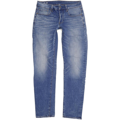 G-Star 3301 Women Blue Straight Slim Stretch Jeans W30 L32