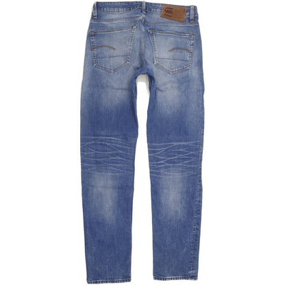 G-Star 3301 Women Blue Straight Slim Stretch Jeans W30 L32