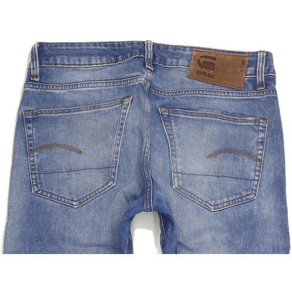 G-Star 3301 Women Blue Straight Slim Stretch Jeans W30 L32