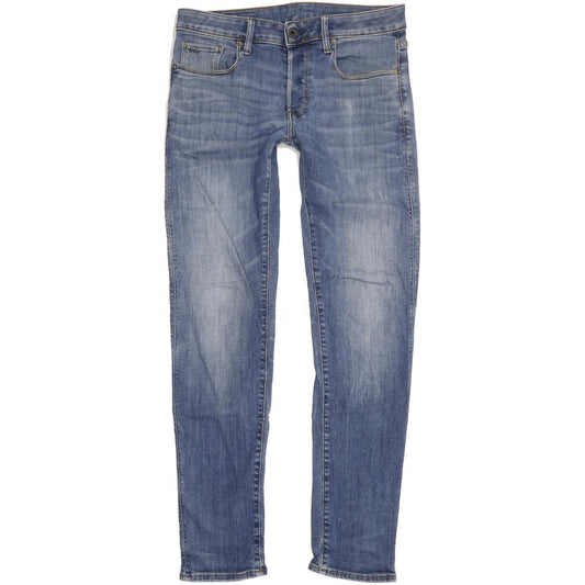 G-Star 3301 Men Blue Tapered Slim Stretch Jeans W30 L31