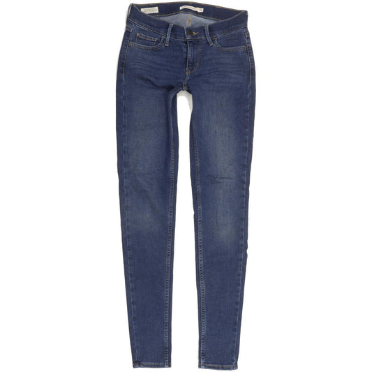 Levi's 710 Super Women Blue Skinny Slim Stretch Jeans W25 L30