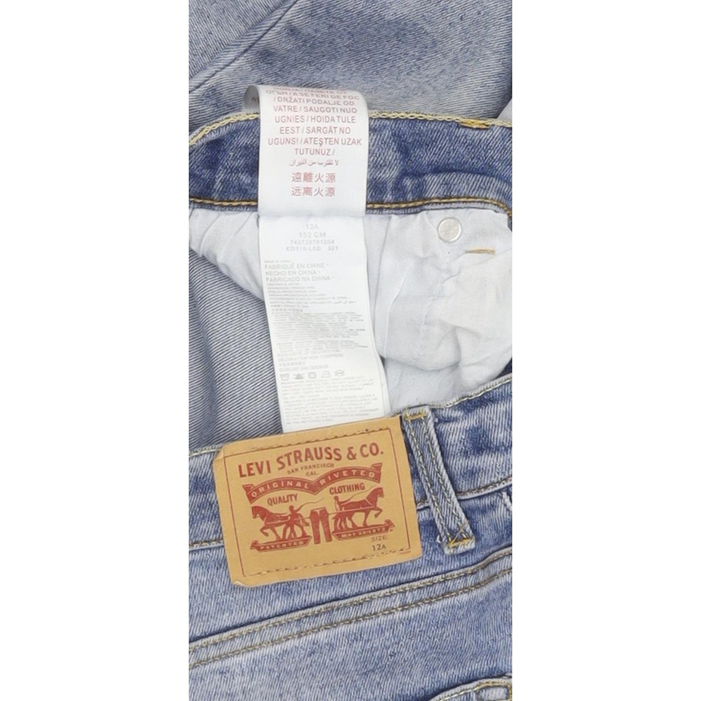 Levi's Kids Blue Tapered Loose Stretch Jeans W25 L26