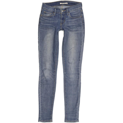 Levi's 710 Super Women Blue Skinny Slim Stretch Jeans W24 L30
