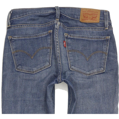 Levi's 710 Super Women Blue Skinny Slim Stretch Jeans W24 L30