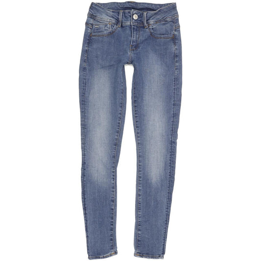 G-Star Lynn D-Mid Women Blue Skinny Slim Stretch Jeans W27 L29