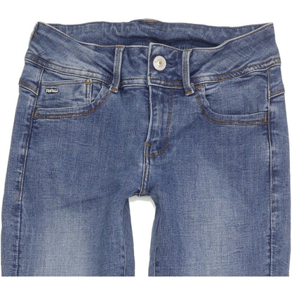 G-Star Lynn D-Mid Women Blue Skinny Slim Stretch Jeans W27 L29