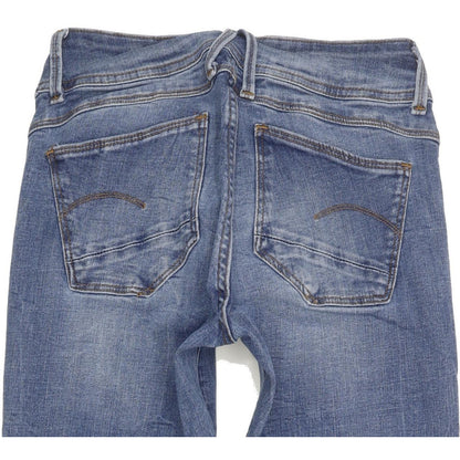 G-Star Lynn D-Mid Women Blue Skinny Slim Stretch Jeans W27 L29