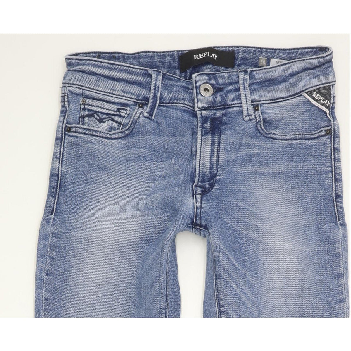 Replay New Luz Women Blue Skinny Slim Stretch Jeans W26 L32
