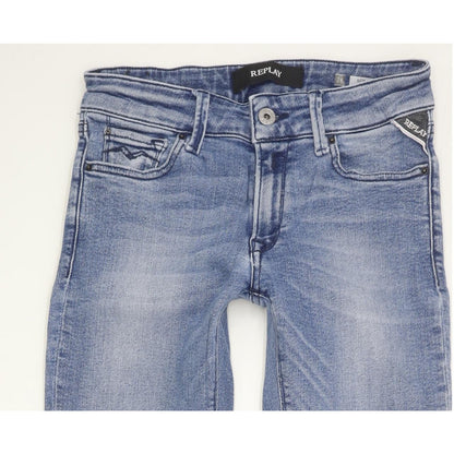 Replay New Luz Women Blue Skinny Slim Stretch Jeans W26 L32