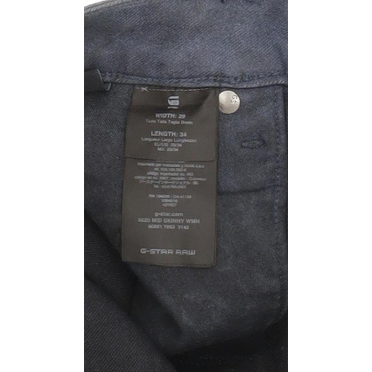 G-Star 5620 Mid Women Grey Skinny Slim Stretch Jeans W29 L34