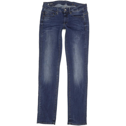 G-Star Midge Mid Women Blue Straight Slim Stretch Jeans W29 L33