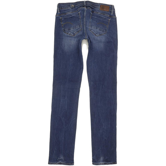 G-Star Midge Mid Women Blue Straight Slim Stretch Jeans W29 L33