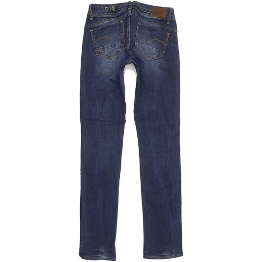G-Star Midge Saddle Women Blue Straight Slim Stretch Jeans W29 L34